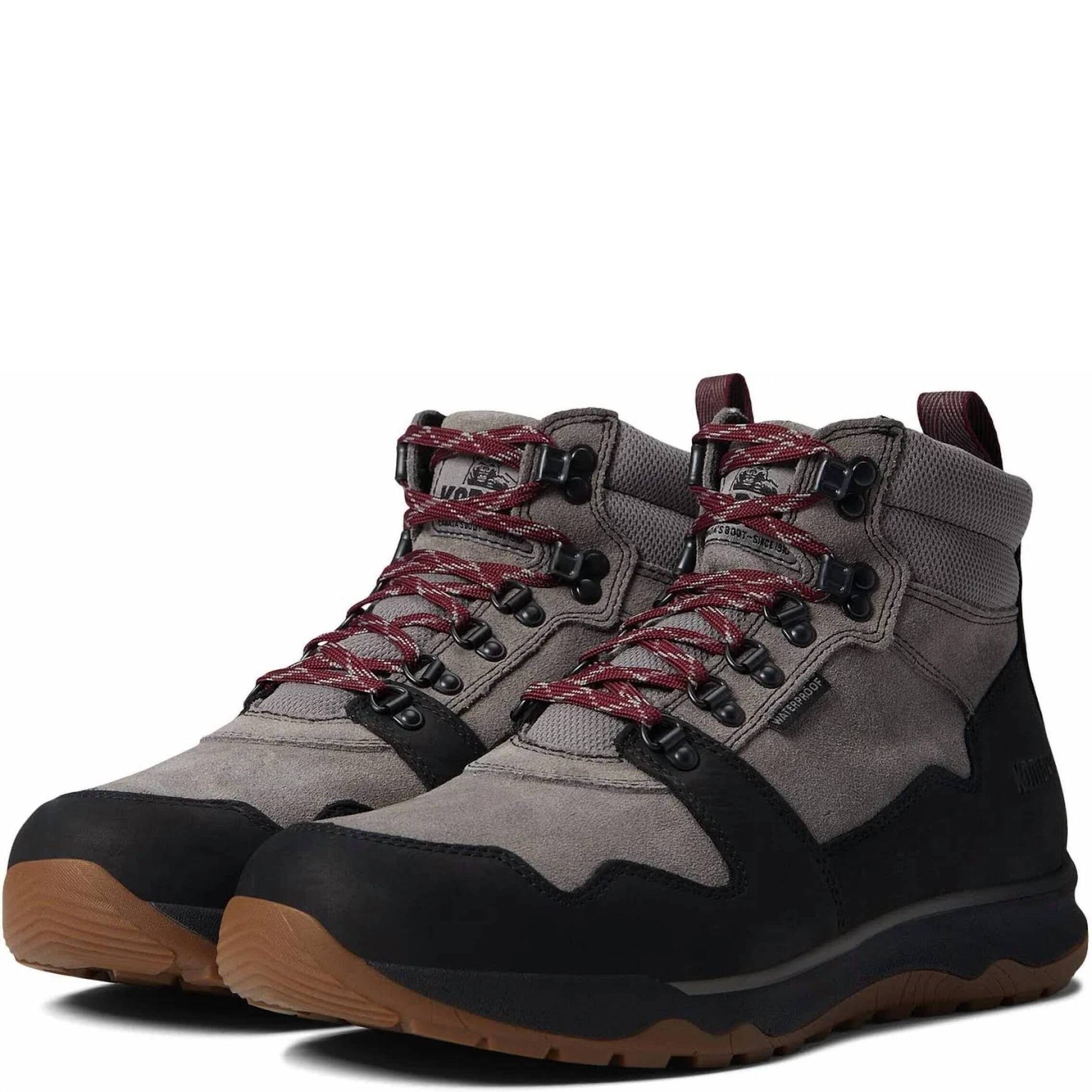 New Kodiak Men's Stave Leather Midcut Boots In Dark Brown Light Suede